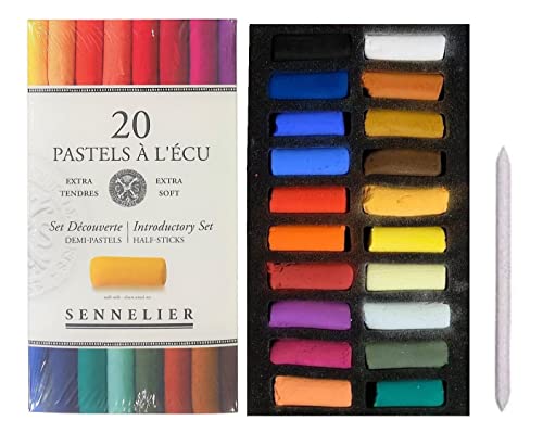Sennelier Soft Pastel Cardboard Box Set - 20 Half Stick General Selection,Pastel Extra Fine - Qualità Artistica (Import Francia)