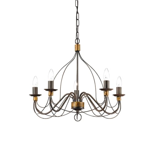 Ideal Lux Corte Sp5 Ruggine Lampada A Sospensione, Metallo