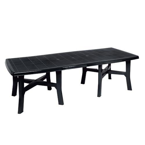 Ipae-Progarden Trio Plus Estensibile Da Tavolo, Antracite, 240 X 100 X 72 Cm