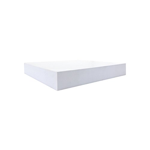 Rebecca Mobili Set 2 Mensole Sospese Bianche, Ripiani Moderni, Di Legno Mdf, Per Soggiorno Camera, Organizzazione Libri Soprammobili - Misure: 3,8X25X