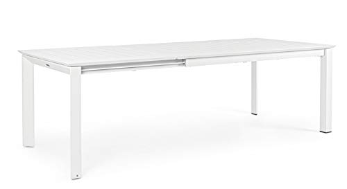 Tavolo Konnor Allungabile 160/240X100Cm Bianco Da Esterno Giardino Interno