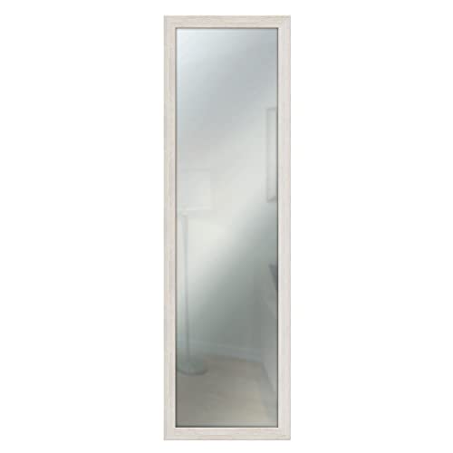 Lupia Specchio Da Parete Mirror Shabby Chic 38X121 Cm Colore Beige Avorio, Specchiera Per Camera Da Letto, Soggiorno, Ingresso, Verticale O Orizzontal