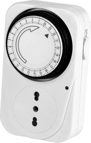 Timer Analogico Con Presa 2P+T 16A 220V Maure Per Carichi Fino A 3500 Watt