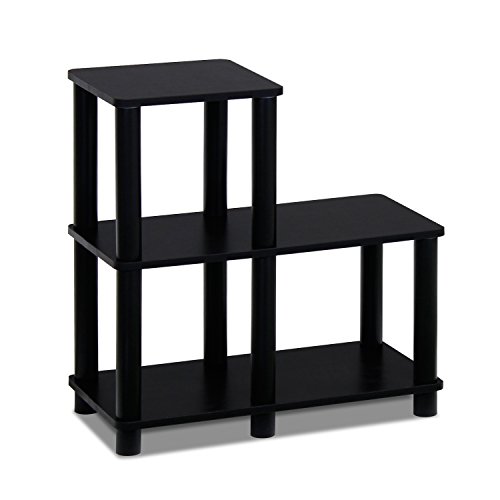 Furinno Turn-N-Tube Scaffali Senza Attrezzi, Holz, Espresso/Nero, Taglia Unica