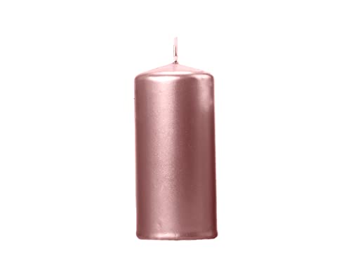 Publilancio Srl 6 Pz Candela Moccolo Rosa Antico 12X6 Cm