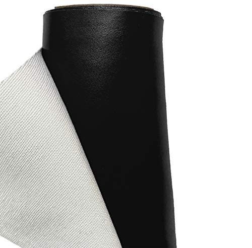 A-Express Finta Pelle Tessuto Similpelle Vinile Impermeabile Tessuto Di Cuoio Materiale Abbigliamento Sartoria - Nero 1 Metro (100Cm X 140Cm)