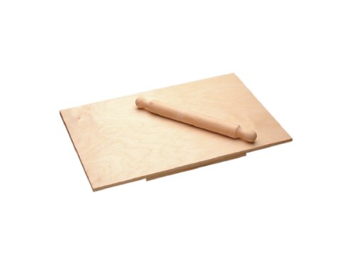 Panetta Casalinghi Tagliere Pizza Con Mattarello, Legno Di Betulla, Beige, 60 X 1.2 X 40 Cm