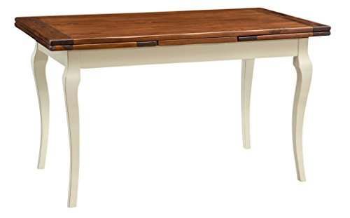 Biscottini Tavolo Allungabile Sala Da Pranzo 140X80 Cm | Tavolo Cucina Allungabile In Legno Massello
