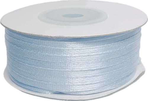 Nastro Doppio Raso Celeste 3 Mm X 100 Metri