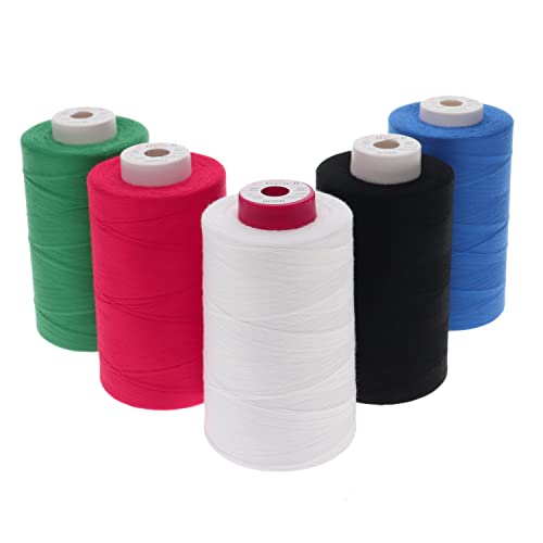 Sewfil Dacor 120 - Confezione Di Fili Per Cucito 100% Poliestere - 5 Coni (5 X 5.000 Metri) - Mix 02