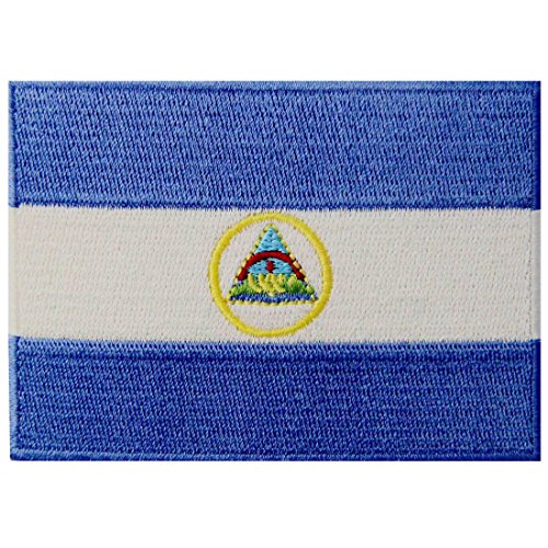Bandiera Del Nicaragua Termoadesiva Cucibile Ricamata Nicaragua Nazionale Toppa