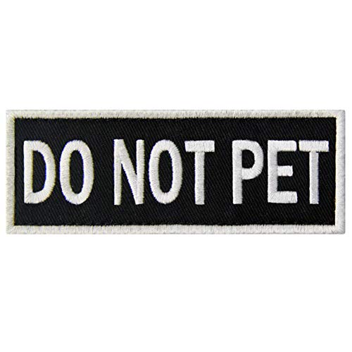 Service Dog Alert Sign Canottiere/Imbracature Emblema Ricamato Chiusura Hook & Loop Patch Do Not Pet