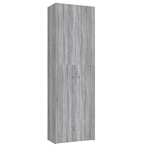 Vidaxl Armadio Per Ufficio Grigio Sonoma 60X32X190Cm Legno Multistrato