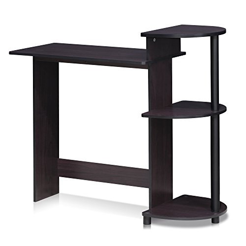 Furinno Compact Scrivania Per Computer, Legno, Marrone (Dark Walnut), 39.62 X 99.06 X 85.34 Cm
