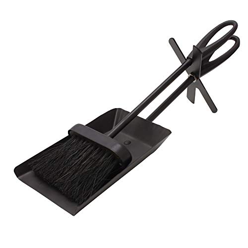 Jvl Purbeck Hearth Fireside Tidy Brush Set, Metallo, Nero, Confezione Da 1