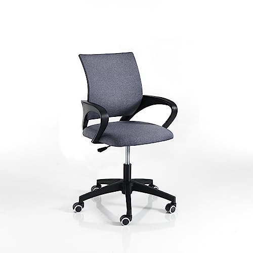 Wink Design Galena Poltrona Da Ufficio, Metallo, Grigio, Nero, H85/ 95X56X56 Cm