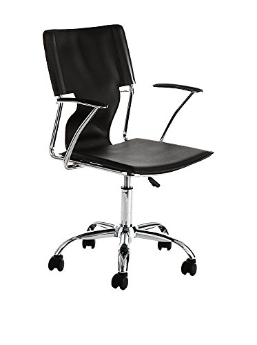 Wink Design, Fayetteville, Sedia Da Ufficio, Metallo Cromato, Nero