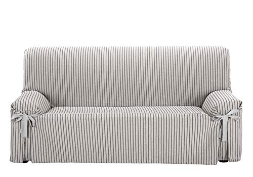 Martina Home Milano Copridivano Fiocchi, Tela Cotone, Grigio, 3 Posti