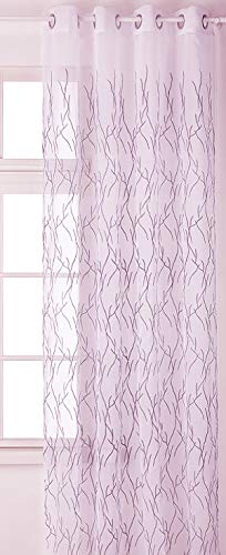 Jade-Tenda Cotone Bianco, Colore: Malva 44X28X2 Cm Malva