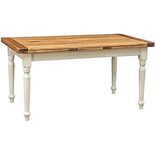 Biscottini Tavolo Allungabile Sala Da Pranzo 160X90 Cm | Tavolo Cucina Allungabile In Legno Massello