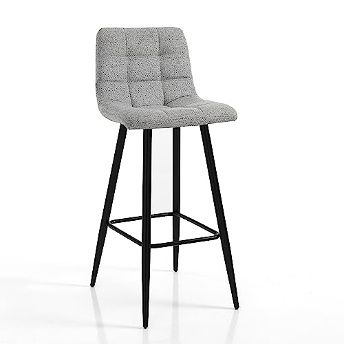 Tiffani Light Grey Set Di 2 Sgabelli Da Bar