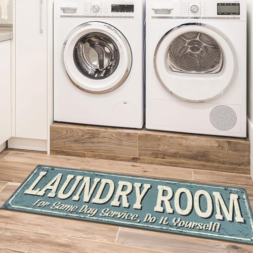 Ottomanson, Passatoia Classica, Collezione Laundry, Fondo In Gomma, 50 Cm X 150 Cm, Colore: Blu