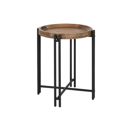 Home Esprit Tavolino In Legno Metallo 50 X 50 X 60 Cm