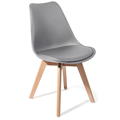 Wink Design Kira Evo Wood Grey Set Di 4 Sedie Sedia, Grigio Opaco, Rovere, H81 X 49 X 54 Cm