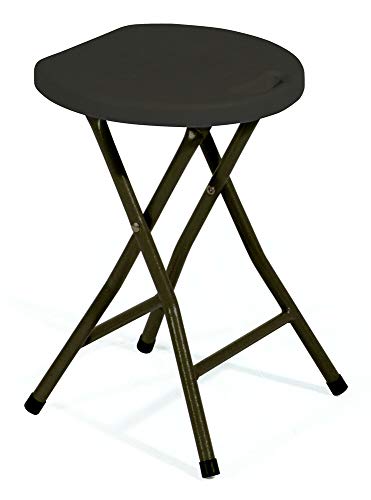 Verdelook Sgabello Pieghevole In Plastica Hdpe, 33X30X45 Cm, Marrone