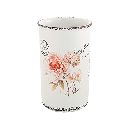 Gedy G-Brisbane Portaspazzolini Da Bagno, Misure E Peso: 11,8X7,2X7,2 Cm & 0,302 Kg, Porta Dentifricio E Spazzolino In Ceramica, Finitura Bianca, Desi
