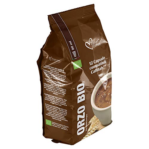 96 Capsule Italian Coffee Compatibili Sistemi Caffitaly System-Professional-Coffee For You*(12Cps. * 8 Sacchetti) (Orzo Biologico)