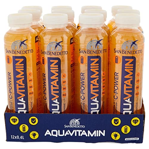 San Benedetto Aquavitamin C-Power 400 Ml - Gusto Arancia [Confezione Da 12] - Nuovo Formato 2022