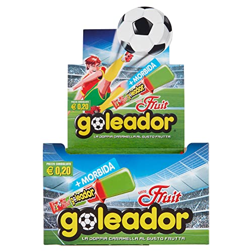 Goleador Fruit, Doppia Caramella Gommosa, Senza Glutine, Gusto Frutta, Ottime Da Condividere, Idee Regalo Per Compleanni E Feste, Confezione Da 200 Mo