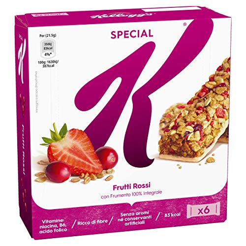 Kellogg'S Barrette Di Cereali Con Frutti Rossi, 129G