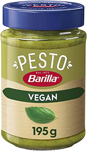 Barilla Pesto Al Basilico 100% Vegetale, Pesto Vegano Con Basilico Italiano, Senza Aglio, Senza Glutine E Senza Formaggi, Naturalmente Senza Lattosio,