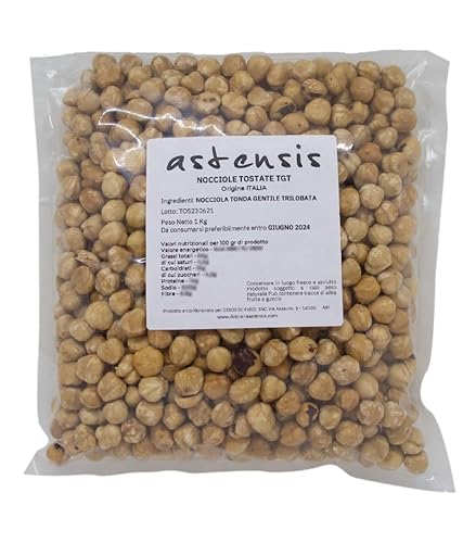 Astensis Nocciole Tostate - Nocciole Tgt, Tonda Gentile Trilobata - Nocciole Sgusciate, Tostate, Intere - Per Snack - Preparazioni Gastronomiche - Per