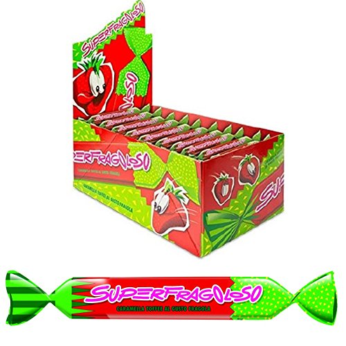 50 Caramelle Superfragoloso Caramella Toffee Al Gusto Fragola No Box Sfuse