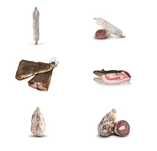 Degustazione Del Norcino 2: Salame Norcino + Trancio Guanciale + Coglioni Mulo - Norcineria Umbra Produzione Artigianale - Sapori Dell'Umbria - Il Sal