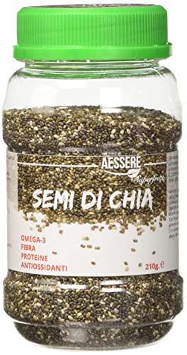Superfrutti Aessere - Semi Di Chia, 210 G, Gustose Per Il Pane, Ricchi Di Omega 3, Fibre, Proteine, Antiossidanti