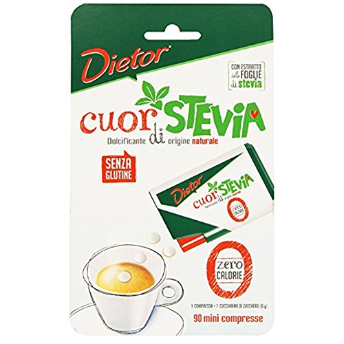 Dolcificante Dietor Stevia 90 Compresse Blister Asporto Calorie Zucchero Dieta