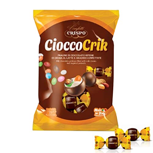 Praline Cioccolato Crispo Cioccocrik Crema Al Latte E Arachidi Confettate 500G