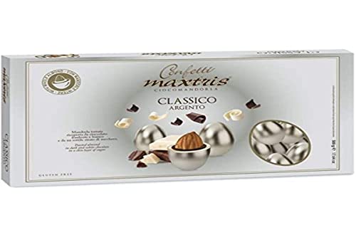 Confetti Maxtris Ciocomandorla Classico Argento Scatola 500G