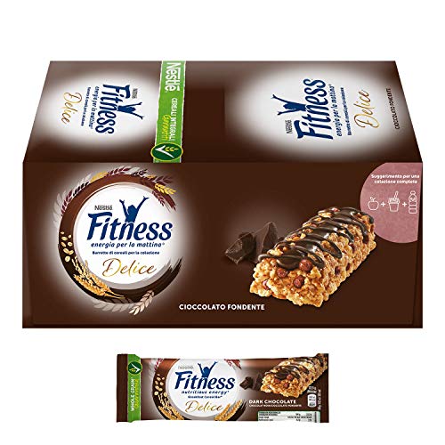 Nestlé Fitness Cioccolato Fondente Barretta Di Cereali Integrali Con Cioccolato Fondente 24 Pezzi