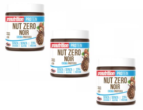Pronutrition Crema Zero Nut Noir Fondente - Crema Proteica Spalmabile Gluten Free E Lactore Free (Box Da 3 Pezzi)
