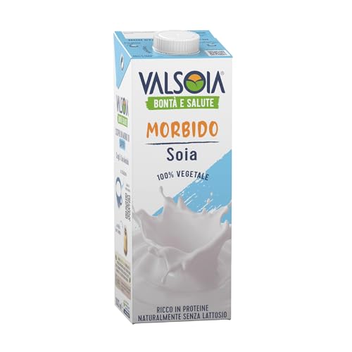 Valsoia - Bevanda Soia Gusto Morbido, Formato Tetra Brik Da 1000 Ml, Senza Lattosio E Glutine, Fonte Di Proteine Vegetali, Ideale Anche Per Vegani, Ve