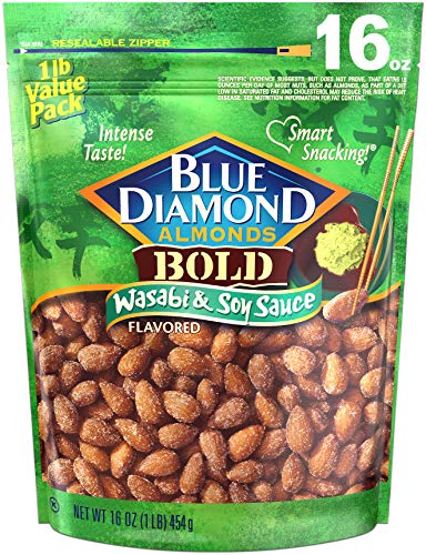 Blue Diamond Bold Almonds, Wasabi & Soy Sauce, 1 Lb
