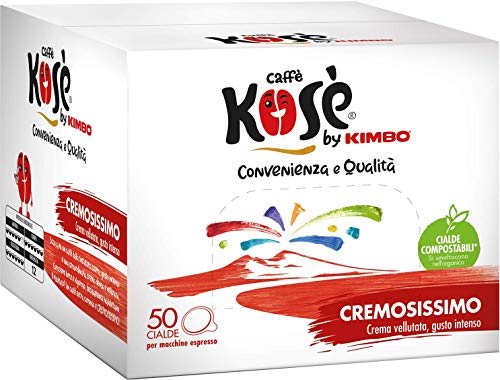 Kose' Caffe' 300 Cialde Miscela Rosso Cremosissimo Ese 44 Mm By Kimbo