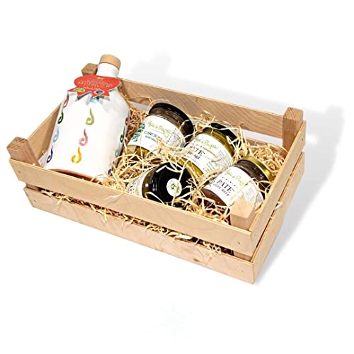Cesto Cassetta In Vero Legno Idea Regalo Natale Olio Evo E Degustazione
