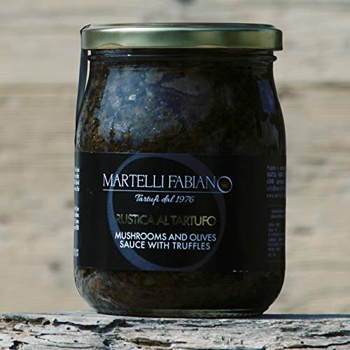 Salsa Tartufata - Rustica Al Tartufo 500G - Funghi, Olive E Tartufo Nero Estivo - Martelli Fabiano Tartufi