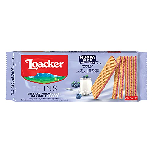 Biscotti Wafer Loacker Mirtillo E Yogurt Pacchetto Da 150 Gr Blueberry Snack